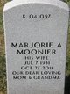  Marjorie Ann <I>Hahn</I> Moonier