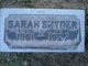  Sarah <I>Counslyman</I> Snyder