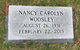 Nancy Carolyn “Cricket” Woosley Photo