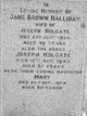  Janet Brown <I>Halliday</I> Holgate