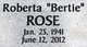 Roberta “Bertie” Rose Photo