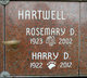  Rosemary Frances “Rosie” <I>deVegter</I> Hartwell