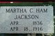  Martha C. <I>Ham</I> Jackson