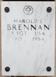 Sergeant Harold E Brennan