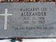  Margaret Lee <I>Greene</I> Alexander