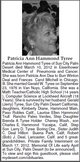  Patricia Ann “Pat” <I>Deal</I> Hammond Tyree