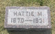  Hattie M. <I>Freeman</I> Cummings