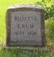  Rosetta Georgia Ann <I>Russell</I> Crum