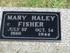  Mary Jane <I>Haley</I> Fisher