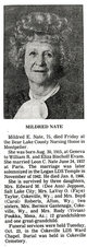  Mildred Mozell <I>Evans</I> Nate