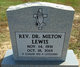 Rev Milton Lewis Photo