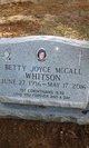  Betty Joyce <I>McCall</I> Whitson