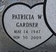  Patricia <I>Walters</I> Gardner