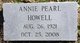  Annie Pearl <I>Haman</I> Howell