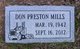 Don Preston Mills Sr. Photo