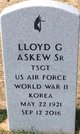 Profile photo:  Lloyd George Askew Sr.