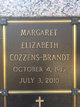  Margaret Elizabeth <I>Cozzens</I> Brandt