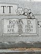  Roma D <I>Young</I> Burnett