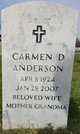  Carmen D <I>Duus</I> Anderson