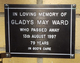  Gladys May <I>Evans</I> Ward