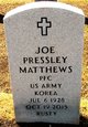 Joe Pressley “Rusty” Matthews Photo