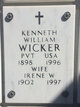 Kenneth William Wicker Photo