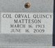 COL Orval Quincy Matteson