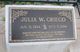  Julia W. <I>Williams</I> Griego