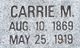 Carolyn Mable “Carrie” Myers Logue Photo