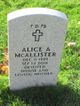 Alice A McAllister - Obituary