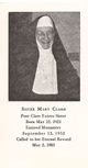 Sr Mary Clare “Clara” Mannenbach