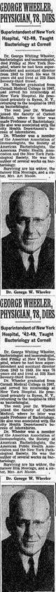 Dr George Whiting Wheeler
