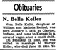  Nora Belle <I>Reitzel</I> Keller
