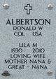 Mrs Lila Mae Albertson