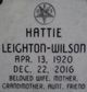 Hattie Leighton-Wilson Photo