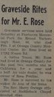  Ernest Yarborough “Rocky” Rose