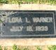  Flora Louise <I>Walters</I> Warner