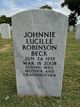  Johnnie Lucille <I>Holland</I> Robinson Beck