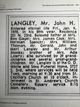  John Henry “Jack” Langley Sr.