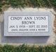 Cindy Ann Lyons Brown Photo