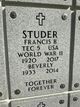  Francis B Studer