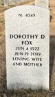 Mrs Dorothy Dimple Deeter Fox Photo