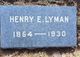  Henry Elias Lyman