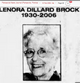  Lenora <I>Dillard</I> Brock