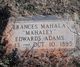 Profile photo:  Frances Mahala “Mahaley” <I>Edwards</I> Adams