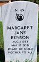 Margaret Jane “Peggy” Holmes Benson Photo