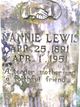  Nannie <I>Givens</I> Lewis