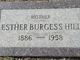  Esther <I>Burgess</I> Hill