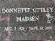  Vera Donnette <I>Ottley</I> Madsen