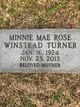 Minnie Mae Rose Winstead Turner Photo
